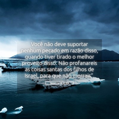 Picture 05 - Números 18:32 BSL - Você não deve suportar nenhum pecado em razão - Bible Verse Picture