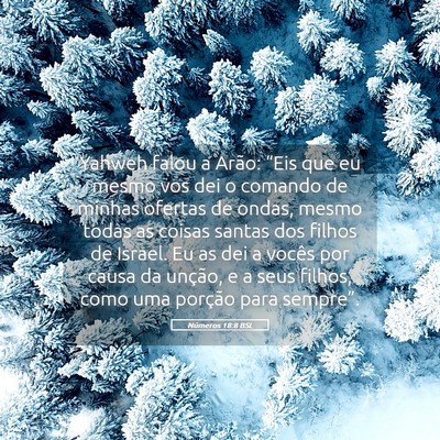 Picture 05 - Números 18:8 BSL - Yahweh falou a Arão: “Eis que eu mesmo vos dei - Bible Verse Picture