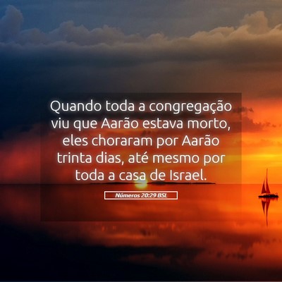 Picture 05 - Números 20:29 BSL - Quando toda a congregação viu que Aarão estava - Bible Verse Picture