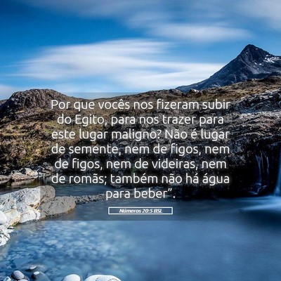 Picture 05 - Números 20:5 BSL - Por que vocês nos fizeram subir do Egito, para - Bible Verse Picture