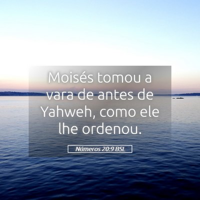Picture 05 - Números 20:9 BSL - Moisés tomou a vara de antes de Yahweh, como ele - Bible Verse Picture
