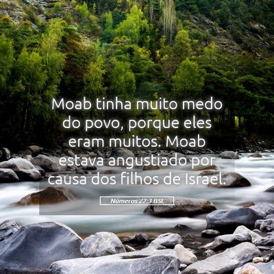 Picture 05 - Números 22:3 BSL - Moab tinha muito medo do povo, porque eles eram - Bible Verse Picture