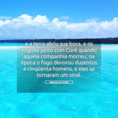 Picture 05 - Números 26:10 BSL - e a terra abriu sua boca, e os engoliu junto com - Bible Verse Picture