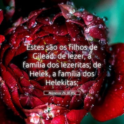 Picture 05 - Números 26:30 BSL - Estes são os filhos de Gilead: de Iezer, a - Bible Verse Picture