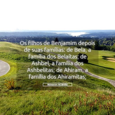 Picture 05 - Números 26:38 BSL - Os filhos de Benjamim depois de suas famílias: - Bible Verse Picture