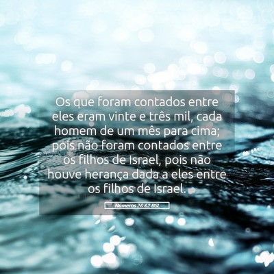 Picture 05 - Números 26:62 BSL - Os que foram contados entre eles eram vinte e - Bible Verse Picture