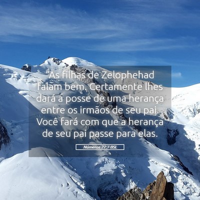 Picture 05 - Números 27:7 BSL - “As filhas de Zelophehad falam bem. Certamente - Bible Verse Picture