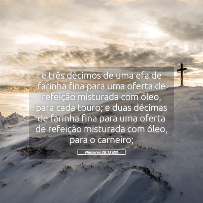 Picture 05 - Números 28:12 BSL - e três décimos de uma efa de farinha fina para - Bible Verse Picture