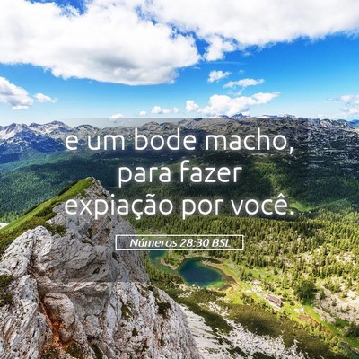 Picture 05 - Números 28:30 BSL - e um bode macho, para fazer expiação por - Bible Verse Picture