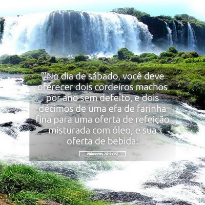 Picture 05 - Números 28:9 BSL - “'No dia de sábado, você deve oferecer dois - Bible Verse Picture