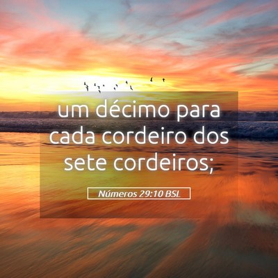 Picture 05 - Números 29:10 BSL - um décimo para cada cordeiro dos sete - Bible Verse Picture