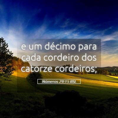 Picture 05 - Números 29:15 BSL - e um décimo para cada cordeiro dos catorze - Bible Verse Picture
