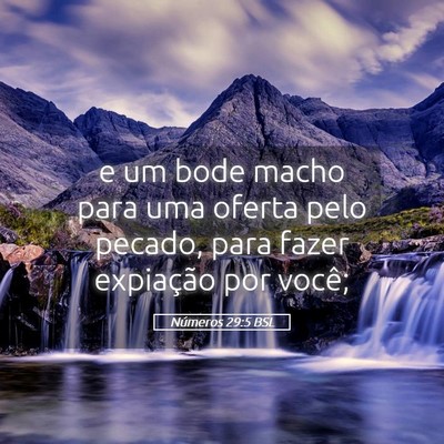 Picture 05 - Números 29:5 BSL - e um bode macho para uma oferta pelo pecado, para - Bible Verse Picture