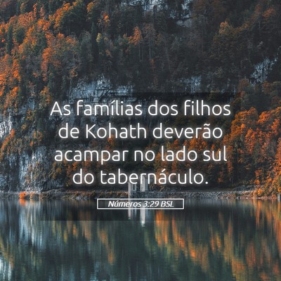 Picture 05 - Números 3:29 BSL - As famílias dos filhos de Kohath deverão - Bible Verse Picture