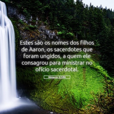 Picture 05 - Números 3:3 BSL - Estes são os nomes dos filhos de Aaron, os - Bible Verse Picture