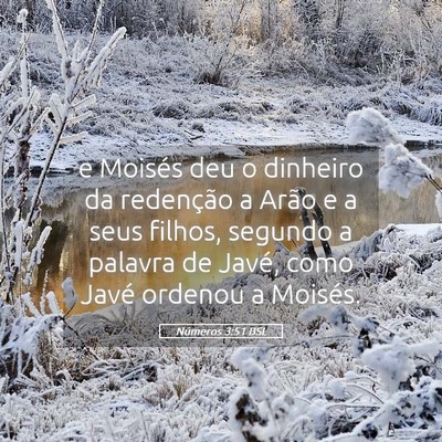 Picture 05 - Números 3:51 BSL - e Moisés deu o dinheiro da redenção a Arão e - Bible Verse Picture