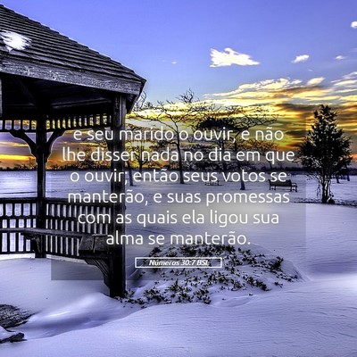 Picture 05 - Números 30:7 BSL - e seu marido o ouvir, e não lhe disser nada no - Bible Verse Picture