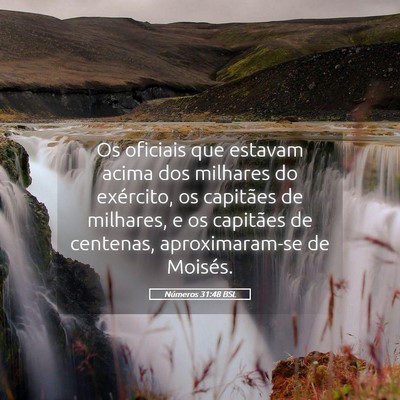 Picture 05 - Números 31:48 BSL - Os oficiais que estavam acima dos milhares do - Bible Verse Picture