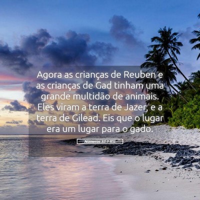 Picture 05 - Números 32:1 BSL - Agora as crianças de Reuben e as crianças de - Bible Verse Picture