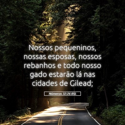 Picture 05 - Números 32:26 BSL - Nossos pequeninos, nossas esposas, nossos - Bible Verse Picture
