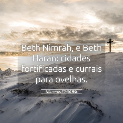 Picture 05 - Números 32:36 BSL - Beth Nimrah, e Beth Haran: cidades fortificadas e - Bible Verse Picture