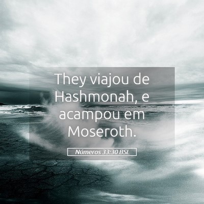 Picture 05 - Números 33:30 BSL - They viajou de Hashmonah, e acampou em - Bible Verse Picture