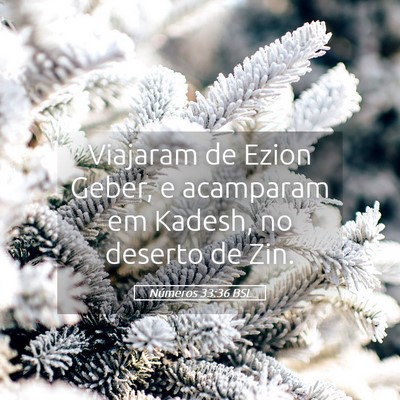 Picture 05 - Números 33:36 BSL - Viajaram de Ezion Geber, e acamparam em Kadesh, - Bible Verse Picture
