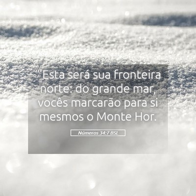 Picture 05 - Números 34:7 BSL - “'Esta será sua fronteira norte: do grande - Bible Verse Picture