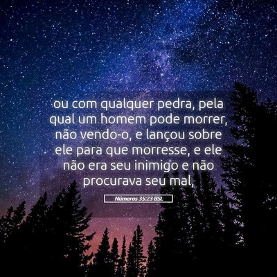 Picture 05 - Números 35:23 BSL - ou com qualquer pedra, pela qual um homem pode - Bible Verse Picture