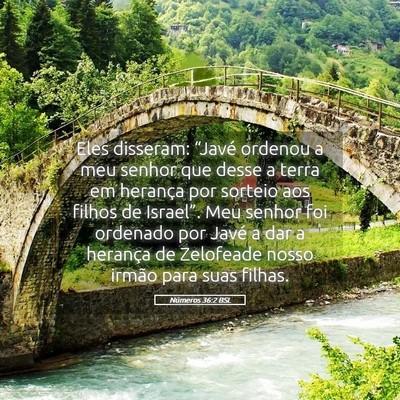 Picture 05 - Números 36:2 BSL - Eles disseram: “Javé ordenou a meu senhor que - Bible Verse Picture