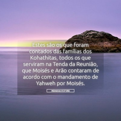 Picture 05 - Números 4:37 BSL - Estes são os que foram contados das famílias - Bible Verse Picture