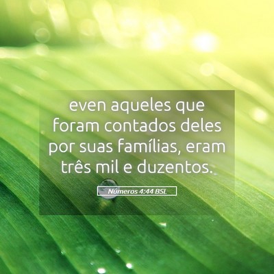 Picture 05 - Números 4:44 BSL - even aqueles que foram contados deles por suas - Bible Verse Picture