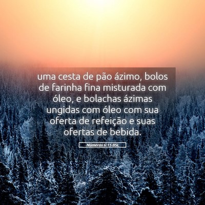 Picture 05 - Números 6:15 BSL - uma cesta de pão ázimo, bolos de farinha fina - Bible Verse Picture