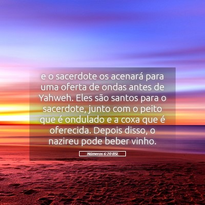 Picture 05 - Números 6:20 BSL - e o sacerdote os acenará para uma oferta de - Bible Verse Picture
