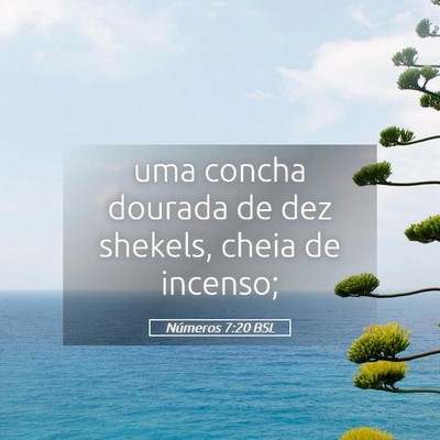 Picture 05 - Números 7:20 BSL - uma concha dourada de dez shekels, cheia de - Bible Verse Picture