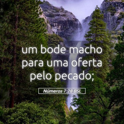 Picture 05 - Números 7:28 BSL - um bode macho para uma oferta pelo - Bible Verse Picture