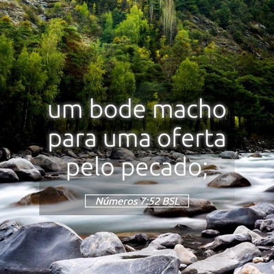 Picture 05 - Números 7:52 BSL - um bode macho para uma oferta pelo - Bible Verse Picture
