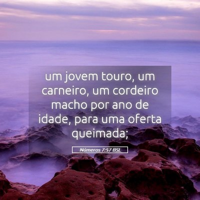 Picture 05 - Números 7:57 BSL - um jovem touro, um carneiro, um cordeiro macho - Bible Verse Picture