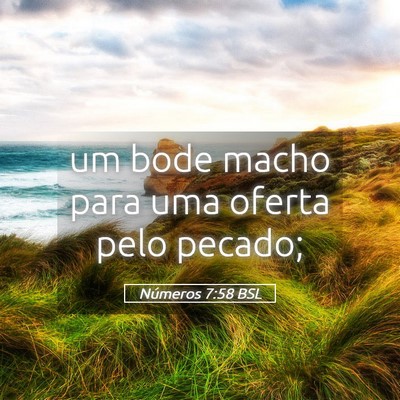 Picture 05 - Números 7:58 BSL - um bode macho para uma oferta pelo - Bible Verse Picture