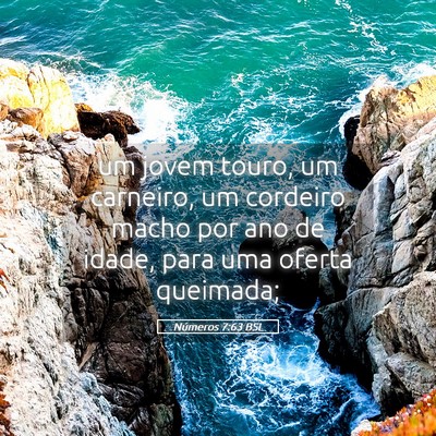 Picture 05 - Números 7:63 BSL - um jovem touro, um carneiro, um cordeiro macho - Bible Verse Picture