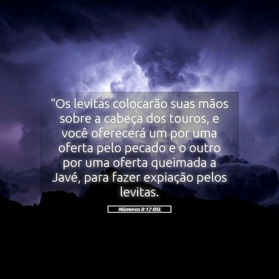 Picture 05 - Números 8:12 BSL - “Os levitas colocarão suas mãos sobre a - Bible Verse Picture