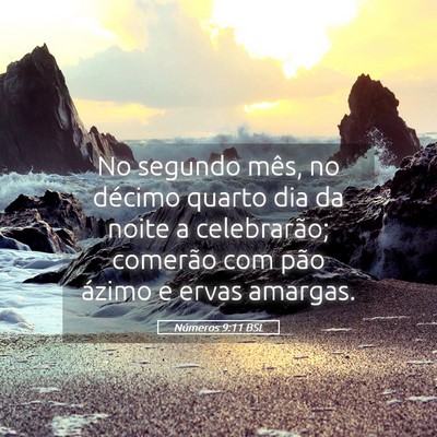Picture 05 - Números 9:11 BSL - No segundo mês, no décimo quarto dia da noite a - Bible Verse Picture