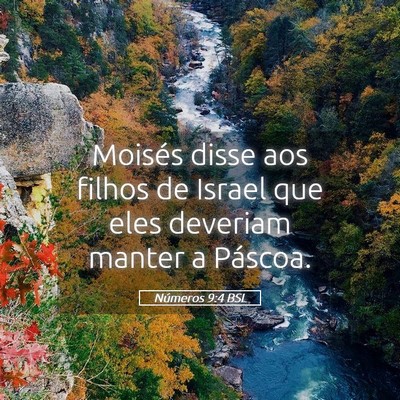 Picture 05 - Números 9:4 BSL - Moisés disse aos filhos de Israel que eles - Bible Verse Picture