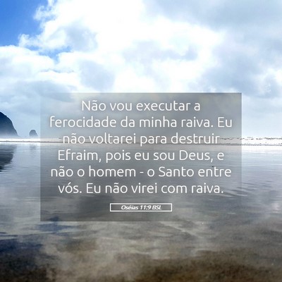Picture 05 - Oséias 11:9 BSL - Não vou executar a ferocidade da minha raiva. Eu - Bible Verse Picture