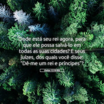Picture 05 - Oséias 13:10 BSL - Onde está seu rei agora, para que ele possa - Bible Verse Picture