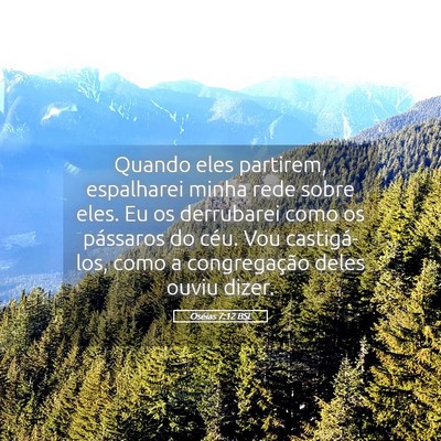 Picture 05 - Oséias 7:12 BSL - Quando eles partirem, espalharei minha rede sobre - Bible Verse Picture