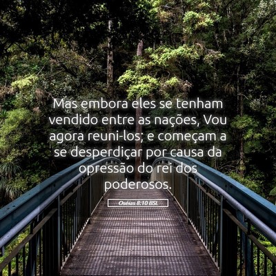 Picture 05 - Oséias 8:10 BSL - Mas embora eles se tenham vendido entre as - Bible Verse Picture