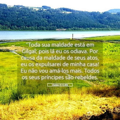Picture 05 - Oséias 9:15 BSL - “Toda sua maldade está em Gilgal; pois lá eu - Bible Verse Picture