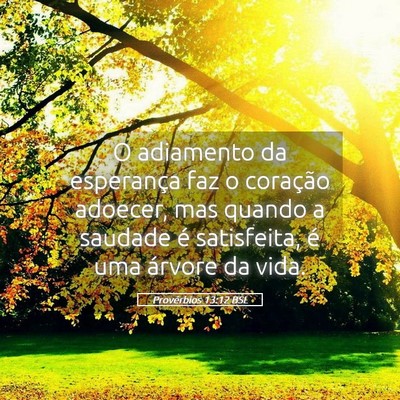 Picture 05 - Provérbios 13:12 BSL - O adiamento da esperança faz o coração - Bible Verse Picture