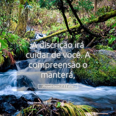 Picture 05 - Provérbios 2:11 BSL - A discrição irá cuidar de você. A - Bible Verse Picture